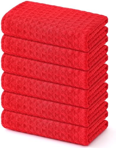 Homaxy Microfiber Waffle Weave Kitchen Towels, 6 Pack by Homaxy