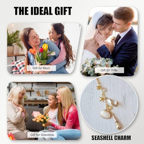Sea Shells Car Decor, Coastal Hanging Rear View Mirror Charm Accessories - Image 6