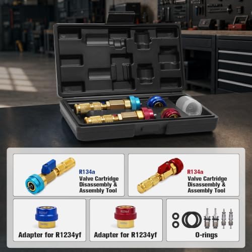 AC Valve Core Removal Tool Kit for R134a R1234yf - Image 2