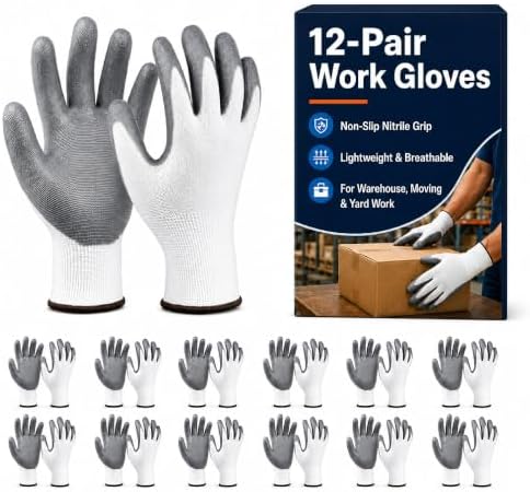 Work Gloves, Nitrile-Coated Grip by DiscountPartsDirect