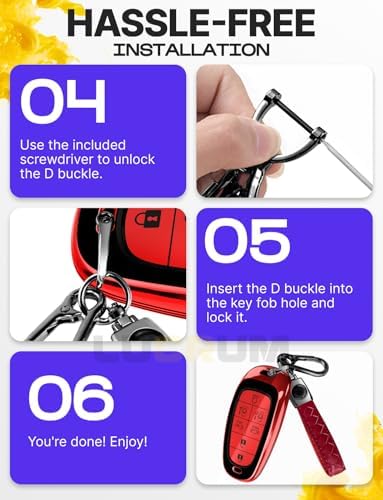 Lucrum Compatible with Hyundai Key Fob Cover & Keychain - Image 7