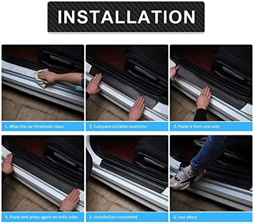 4Pcs Car Door Sill Protector for Nissan Altima, Carbon Fiber Anti-Scratch Guard - Image 5