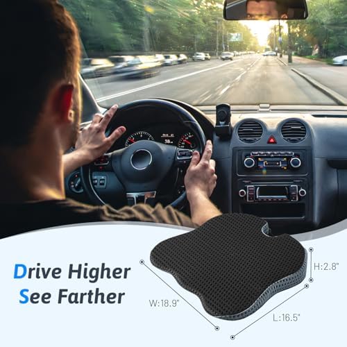 Wedge Car Seat Cushion for Driving for Better Visibility & Sciatica Relief - Image 2