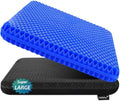 Gel Seat Cushion for Long Sitting, Super Large Gel Cushion Chair Pads by Helishy