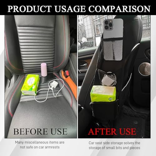 2PCS Car Seat Side Organizer, Seat Side Storage Pocket, Car Multi-Pockets - Image 4
