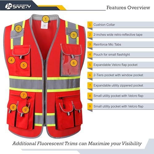 JKSafety Reflective Safety Vest - Image 4