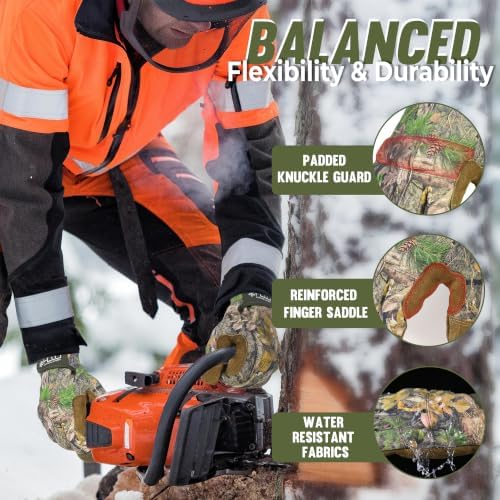 HANDLANDY Work Gloves for Men & Women, Utility Mechanic Working Gloves Touch - Image 3