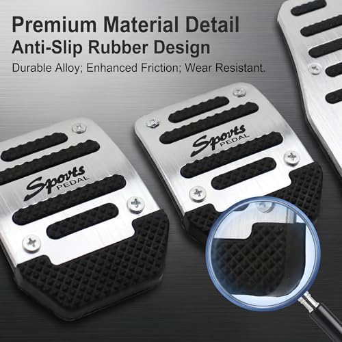 3 PCS Car Pedals Pads, Anti-slip Design, Manual Transmission Accelerator Brake - Image 4