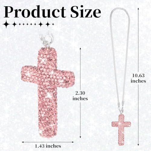 BFXM 2PCS Cross for Car Mirror Hanging - Image 2