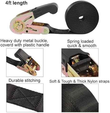 Ayaport Endless Ratchet Straps, 4FT Heavy Duty Cargo Tie Downs - Image 2