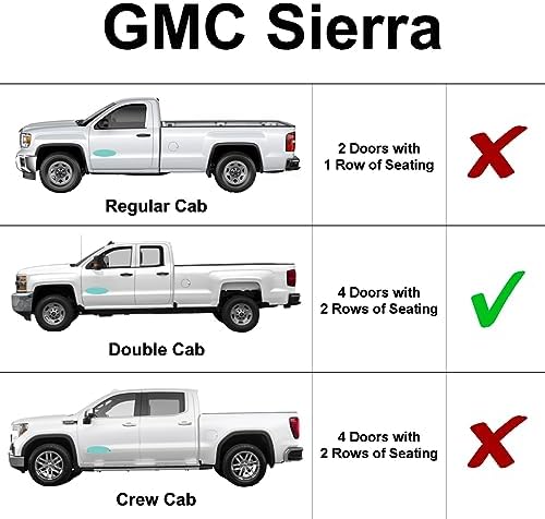 Rear Side 2nd Row Sunshade fits 2019-2026 GMC Sierra 1500 Double Cab 4Dr - Image 2