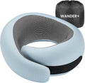 WANDER+® Travel Neck Pillow, Pure Memory Foam Neck Pillow by WANDER