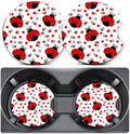 2 Pack Ladybug Car Coasters for Cup Holder, Neoprene Anti Slip Mat by Unknown