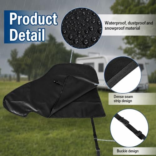 Trailer Hitch Cover, RV Tongue Jack Cover, Waterproof, 19x24.8x35 in - Image 2