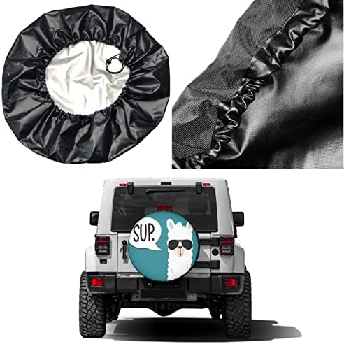 Funny Llama Spare Tire Cover Dust-Proof Wheel Tire Cover Fit Trailer, SUV and - Image 5