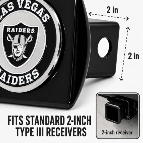 Las Vegas Raiders Trailer Hitch Cover - Image 3