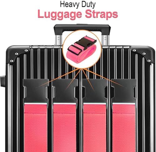 Chelmon Luggage Straps for Suitcases TSA Approved Travel Essentials 8 Pack - Image 3