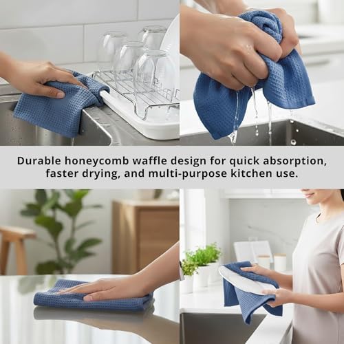 PurpleEssences Solid Kitchen Cloths, Dish Towel 15x25 Set of 4 - Image 5