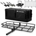 ARKSEN Folding Hitch Cargo Carrier w/Bag, Stabilizer by ARKSEN
