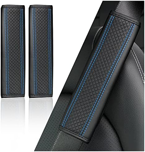 2PCS Car Seat Belt Cover Pad, Breathable Leather Seatbelt Covers by Unknown