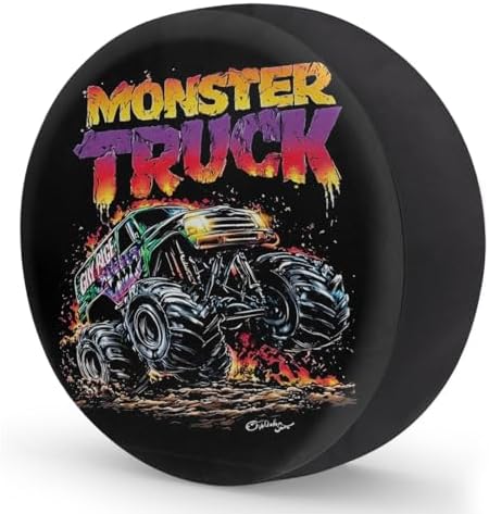 Cool Black Truck Spare Tire Cover Dust-Proof Wheel Protector - Image 2