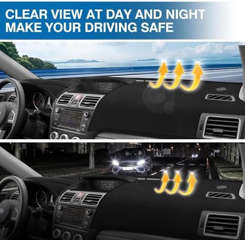 KUST Black Dash Cover for Subaru Forester 2014-2017 2018 Left Hand Driving - Image 6