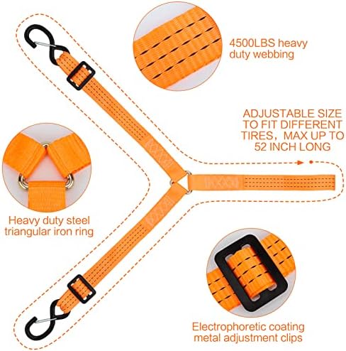 Spare Tire Strap, 3 Point Ratchet Y Strap - Image 4