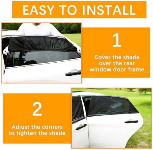 2 Pack car Window Shade Back Car Window Covers Shades, Sunshade - Image 5