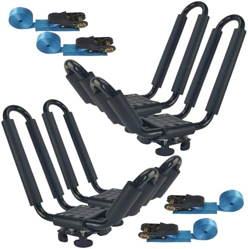 2 Pairs Kayak Roof Rack for Car Top Roof Mount Carrier by YimaAccessories