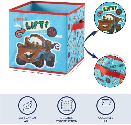 Disney Cars Storage Cubes, Lightning McQueen Organizer Boxes - Image 3