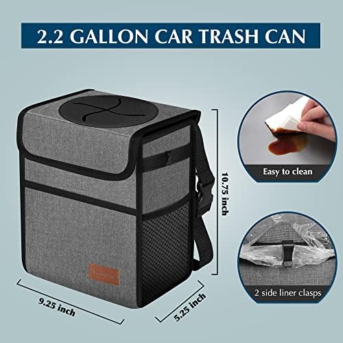 Femuar Car Trash Can Leak Proof Car Trash Bag Waterproof Car Garbage Can - Image 2