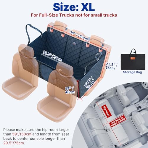Convertible Back Seat Extender for Dogs, Foldable 400lb Hard Bottom Dog Car - Image 5