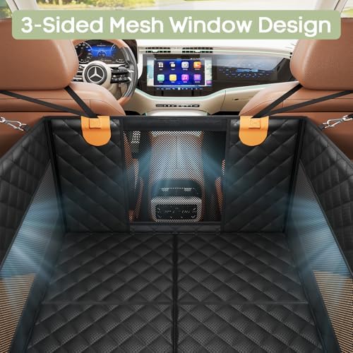Dog Car Seat for Large Medium Dogs, Hard Bottom Back Seat Extender - Image 7