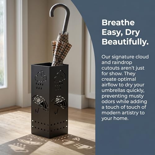 BEWBBAT Umbrella Stand Rack for Entryway, Free Standing Umbrella Storage - Image 5