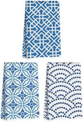 3 Pcs Artistic Pattern Kitchen Towels Decorative Hand Towels by Blue+Leaves
