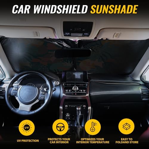 Avisky Windshield Sun Shade for Car, Car Windshield Sunshade Block UV Rays - Image 3
