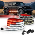 Nilight 2PCS 70 Inch Running Board LED Lights Strip Red White by Nilight
