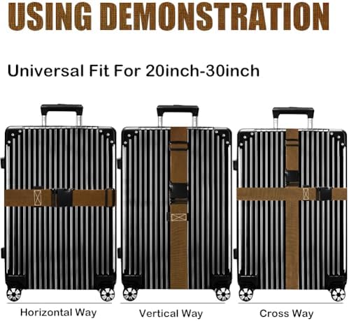 Luggage Straps for Suitcases TSA Approved-2 Pack Bright Personalized Luggage - Image 5