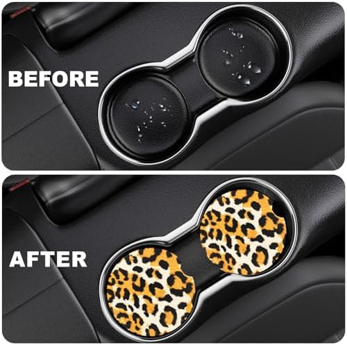 2 Pack Car Cup Holder Coaster, 2.63 inch Anti Slip Insert Absorbent Ceramic Car - Image 5