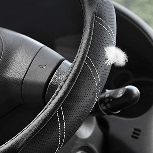 Elantrip Sport Leather Steering Wheel Cover 14 1/2 inch to 15 inch Universal - Image 3