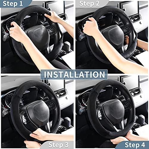 SEG Direct Car Steering Wheel Cover 14.5"-15", Plush Velvet Summer Winter - Image 4