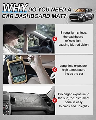 Cartist Dash Cover for Kia Soul 2014-2019 Dashboard Cover Mat - Image 2