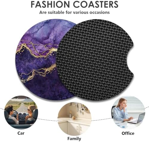 2 Pack Car Coasters，2.75-inch Neoprene Non-Slip Cup Holder Coasters - Image 7