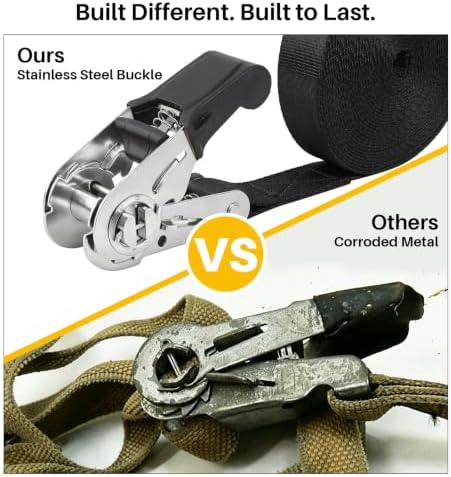 Ayaport Stainless Steel Endless Ratchet Straps, 4FT Cargo Tie Downs - Image 3