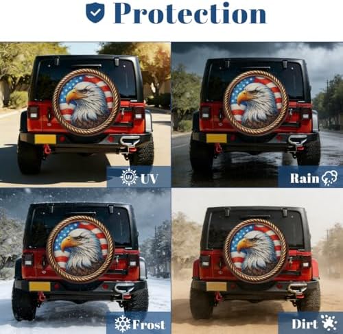 Flag Spare Tire Cover Waterproof Dust-Proof Spare Wheel Covers - Image 7