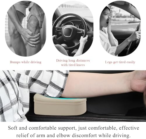 Yourkar Car Armrest Support Cover, Left Side Door Armrest Cushion Pad Extender - Image 4