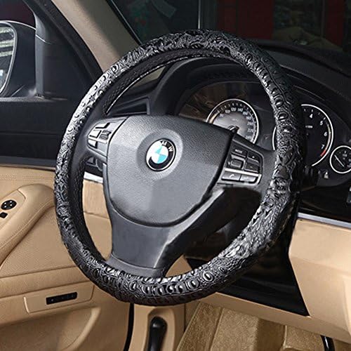 Comfort Leather Auto Car Steering Wheel Cover, Grip Anti Slip 15 Inch - Image 3