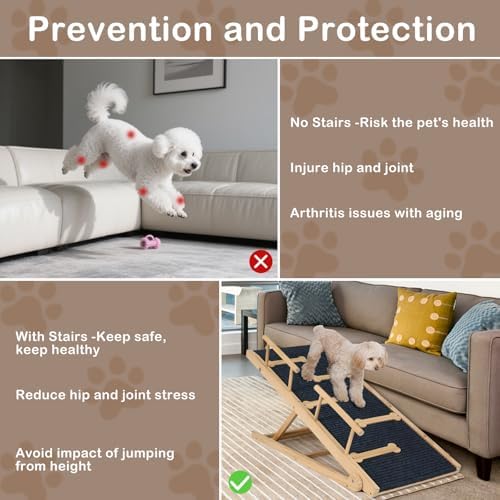 Dog Ramp for Bed, Ramp for Dogs to Get on Bed - Image 2
