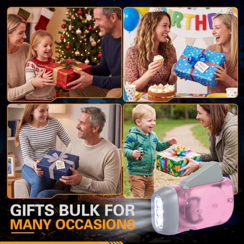 Leelosp 48 Hand Crank Flashlights, Baby Blue - Image 5