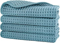 POLYTE 430 GSM Poly Blend Microfiber Waffle Wash Cloth Face Towel, 13x13 in by Polyte